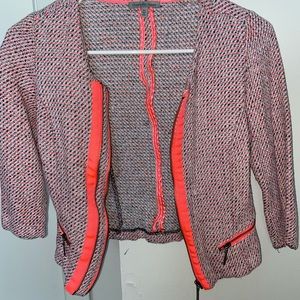 Pink and orange pattern blazer